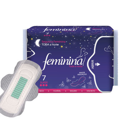 Da higiene descartável do período menstrual de guardanapo sanitário do uso da noite das mulheres almofadas sanitárias