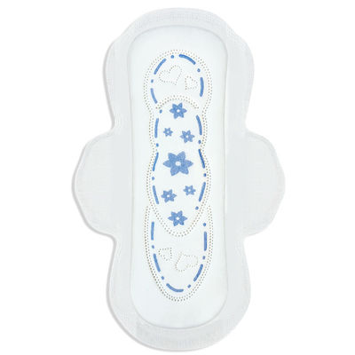 Bom preço Impressão azul almofadas sanitárias suaves Mulheres Menstruação Senhora sanitária guardanapo sanitário on-line