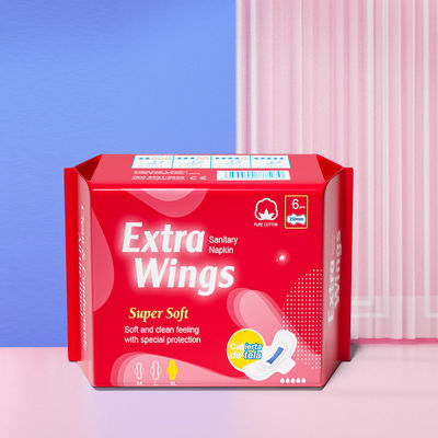 Bom preço Produtos de higiene feminina Mulheres extra longas algodão orgânico almofadas menstruais de 350 mm guardanapos sanitários durante a noite on-line