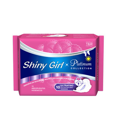Bom preço O calcinha amigável do guardanapo sanitário das mulheres da pele super absorve almofadas sanitárias de seda menstruais on-line