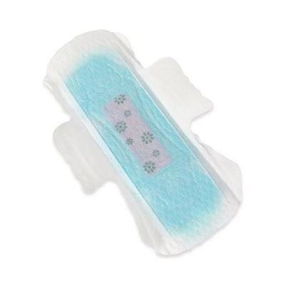 As almofadas sanitárias do algodão puro descartável super absorvem almofadas femininos com asas