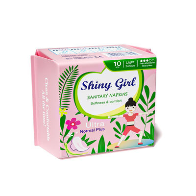 Serviços sanitários de algodão respirável para senhora mulher menina almofadas sanitárias de período