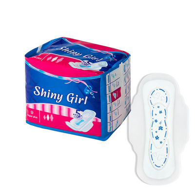 Bom preço Nice Quality Blue padrão de impressão Mulheres Winged sanitário almofadas para meninas sanitário guardanapos sanitários toalha sanitária almofadas on-line