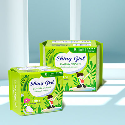 Bom preço Gráfico Respirável Grossa Menstruação Menina Pad Mulheres sanitário Menstruação Pad descartável Biodegradável Winged calcinha Liner on-line