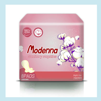 Oem Conforto Suavidade Uso Noturno Mulheres Acessórios Sanitários Algodão Natural Acessórios Sanitários Servilhão Respirável Ultra Thin Lady Pad