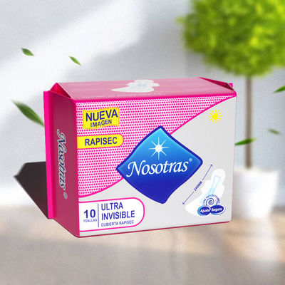 Bom preço Toalha higiênica ultra fina com super absorvente, superfície confortável, guardanapo sanitário com asas. on-line