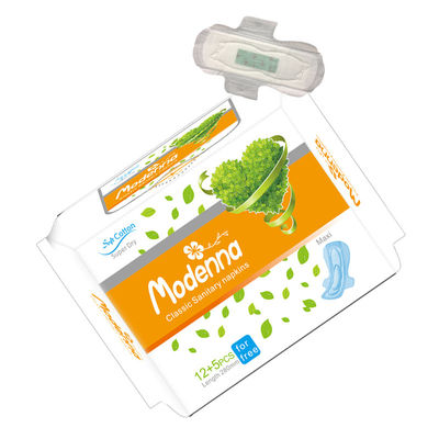 Venda a quente Preço da fábrica Serviços sanitários Super macio Puro algodão sanitários embalagens de exportação para a Rússia