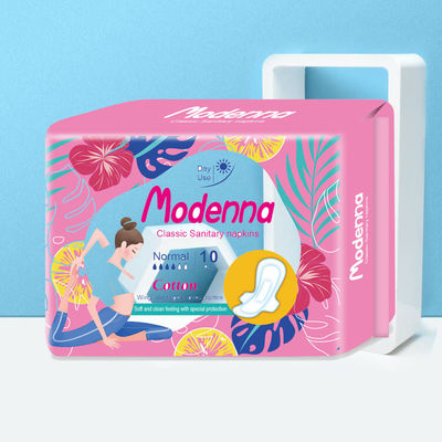 OEM 290mm Higiene Biodegradável Serviço sanitário de algodão Feminino Pad sanitário com asas