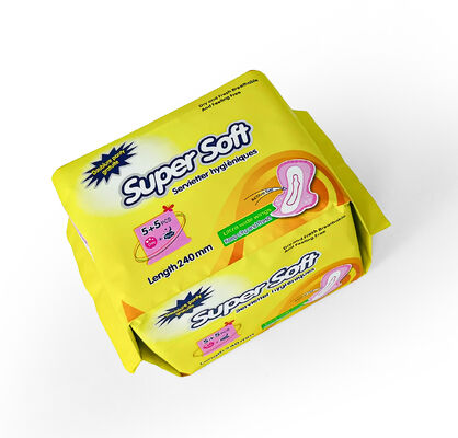 Bom preço High Quality and Low Price Daily Breathable Polymer Absorbent Material Blue Print Ladies Sanitary Napkin Pads on-line